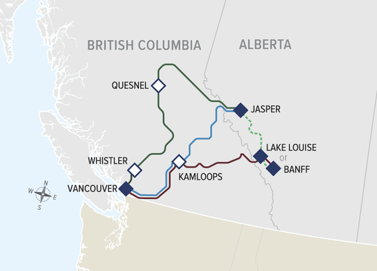 the canadian train trips